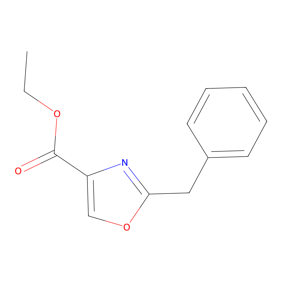 Ethyl 2-benzyloxazole-4-carboxylate molecular structure, CAS 68485-14-3