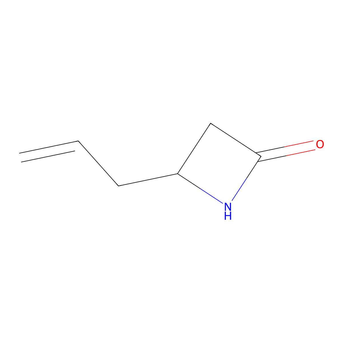 2-Azetidinone, 4-(2-propenyl)- molecular structure, CAS 68485-52-9