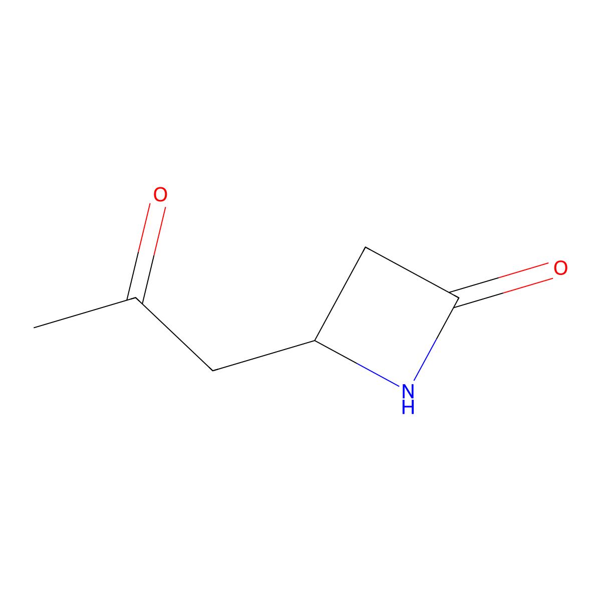 4-(2-Oxopropyl)azetidin-2-one molecular structure, CAS 68485-90-5