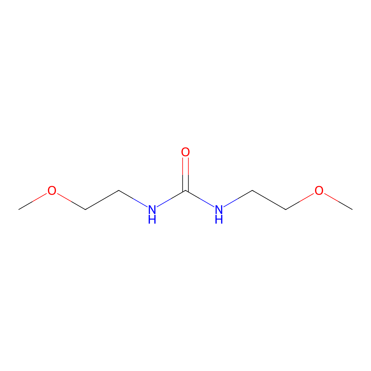 Urea, N,N'-bis(2-methoxyethyl)- molecular structure, CAS 6849-92-9