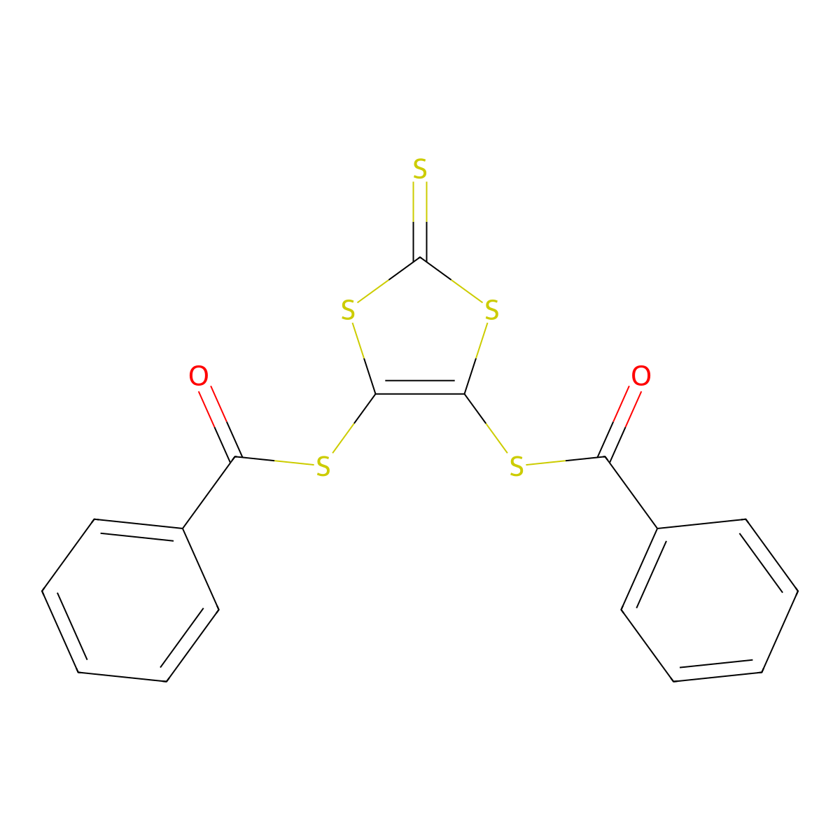 4,5-Dibenzoylthio-1,3-dithiole-2-thione molecular structure, CAS 68494-08-6