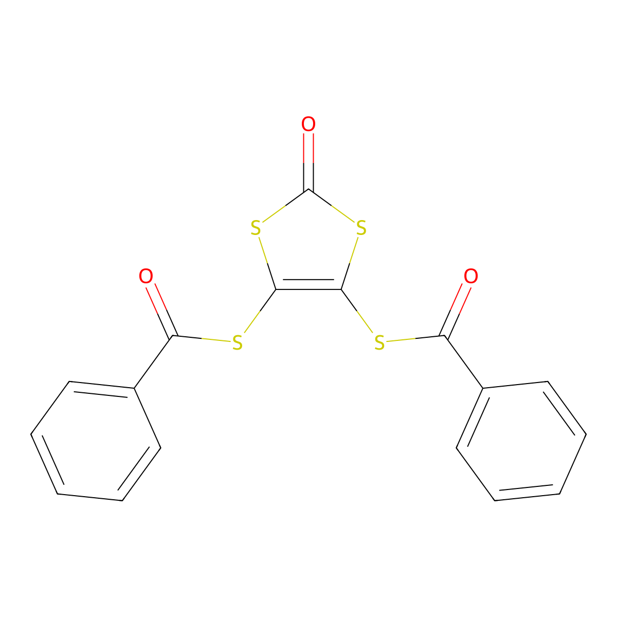4,5-Bis(benzoylsulfanyl)-1,3-dithiol-2-one molecular structure, CAS 68494-09-7