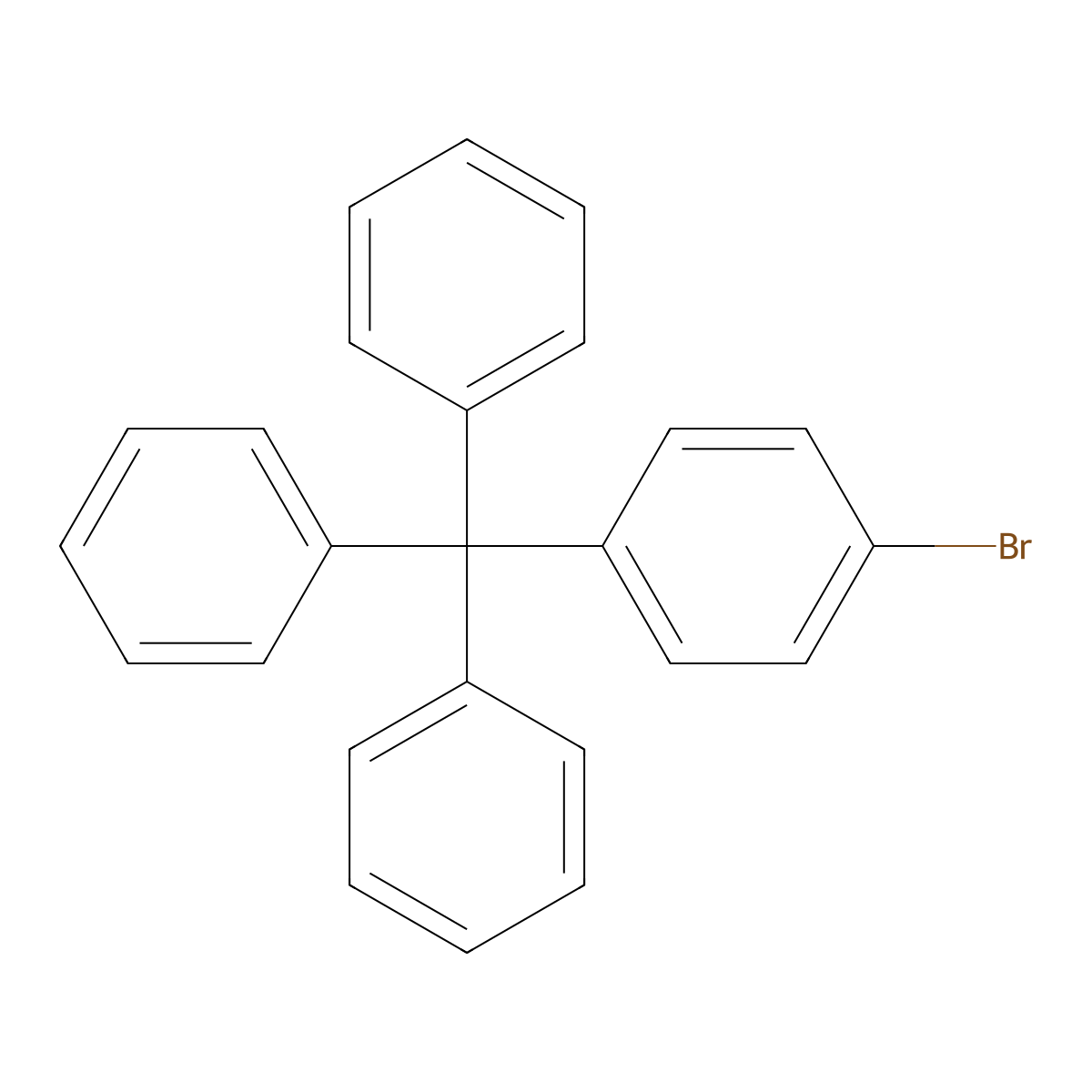 1-Bromo-4-trityl-benzene molecular structure, CAS 68494-29-1