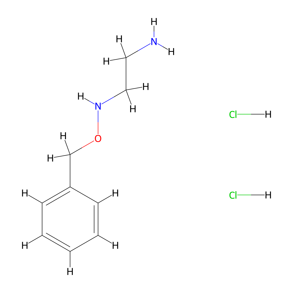 (2-Aminoethyl)(benzyloxy)amine dihydrochloride molecular structure, CAS 68496-54-8