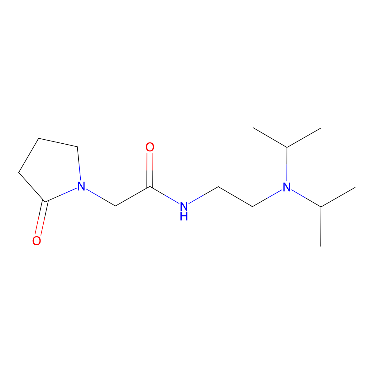 Pramiracetam molecular structure, CAS 68497-62-1