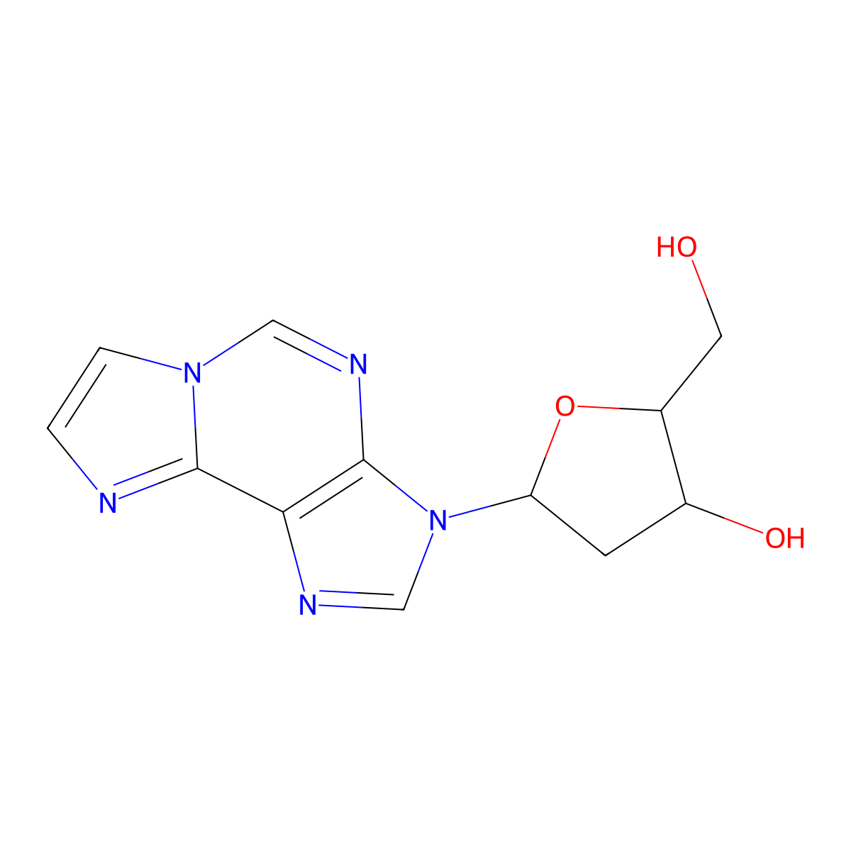 1,N(6)-Ethenodeoxyadenosine molecular structure, CAS 68498-25-9