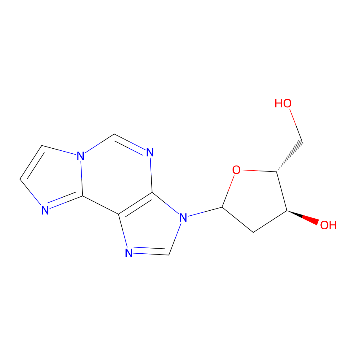 1,N(6)-Ethenodeoxyadenosine molecular structure, CAS 68498-25-9