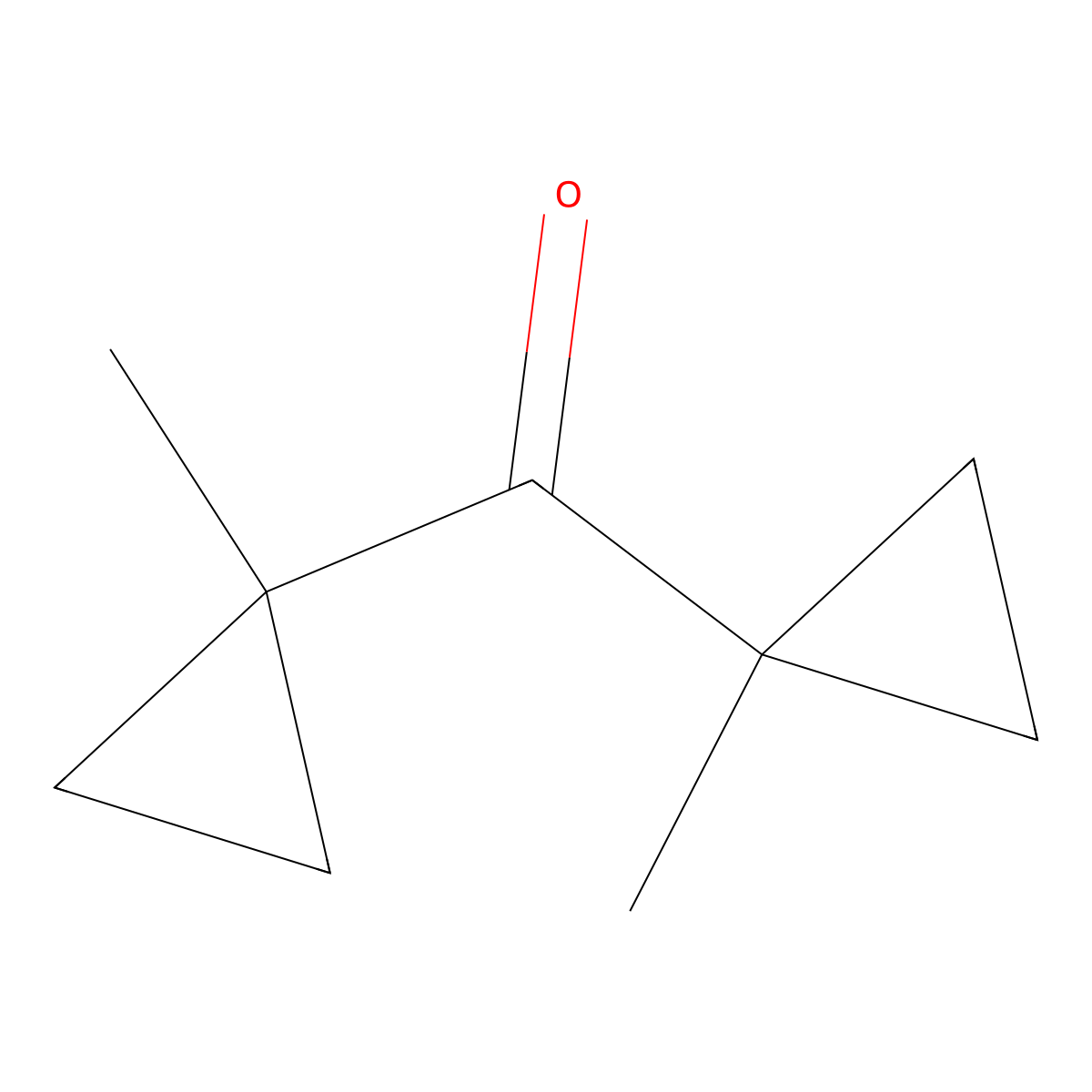 Bis(1-methylcyclopropyl)methanone molecular structure, CAS 68498-77-1