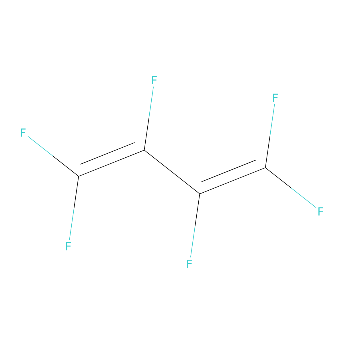 Hexafluoro-1,3-butadiene molecular structure, CAS 685-63-2