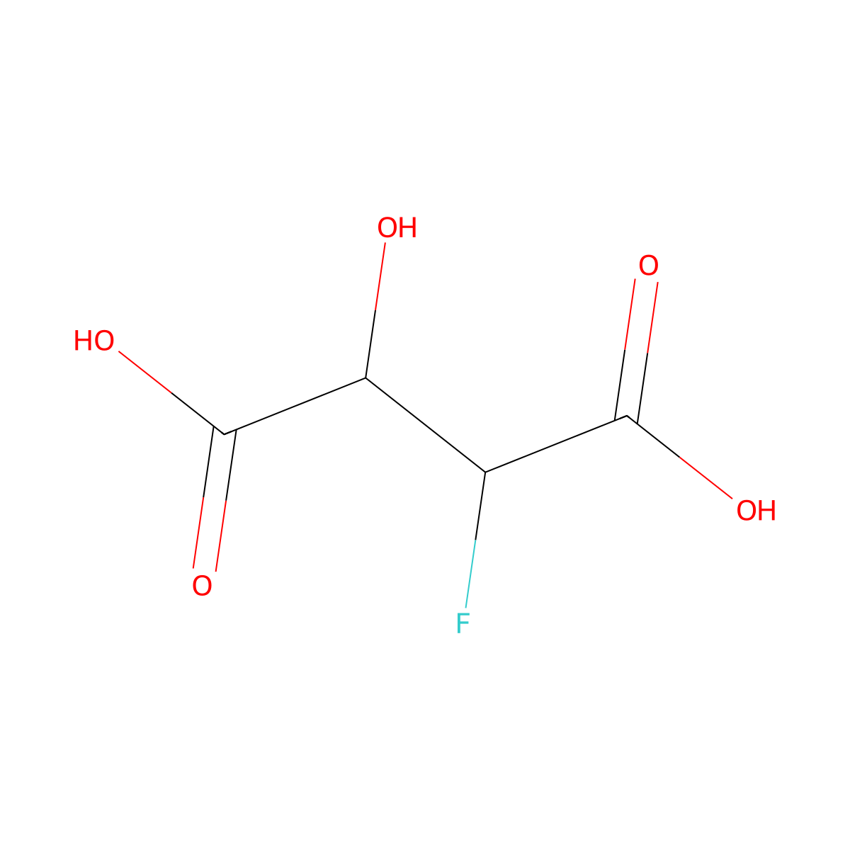 2-Fluoro-3-hydroxybutanedioic acid molecular structure, CAS 685-65-4