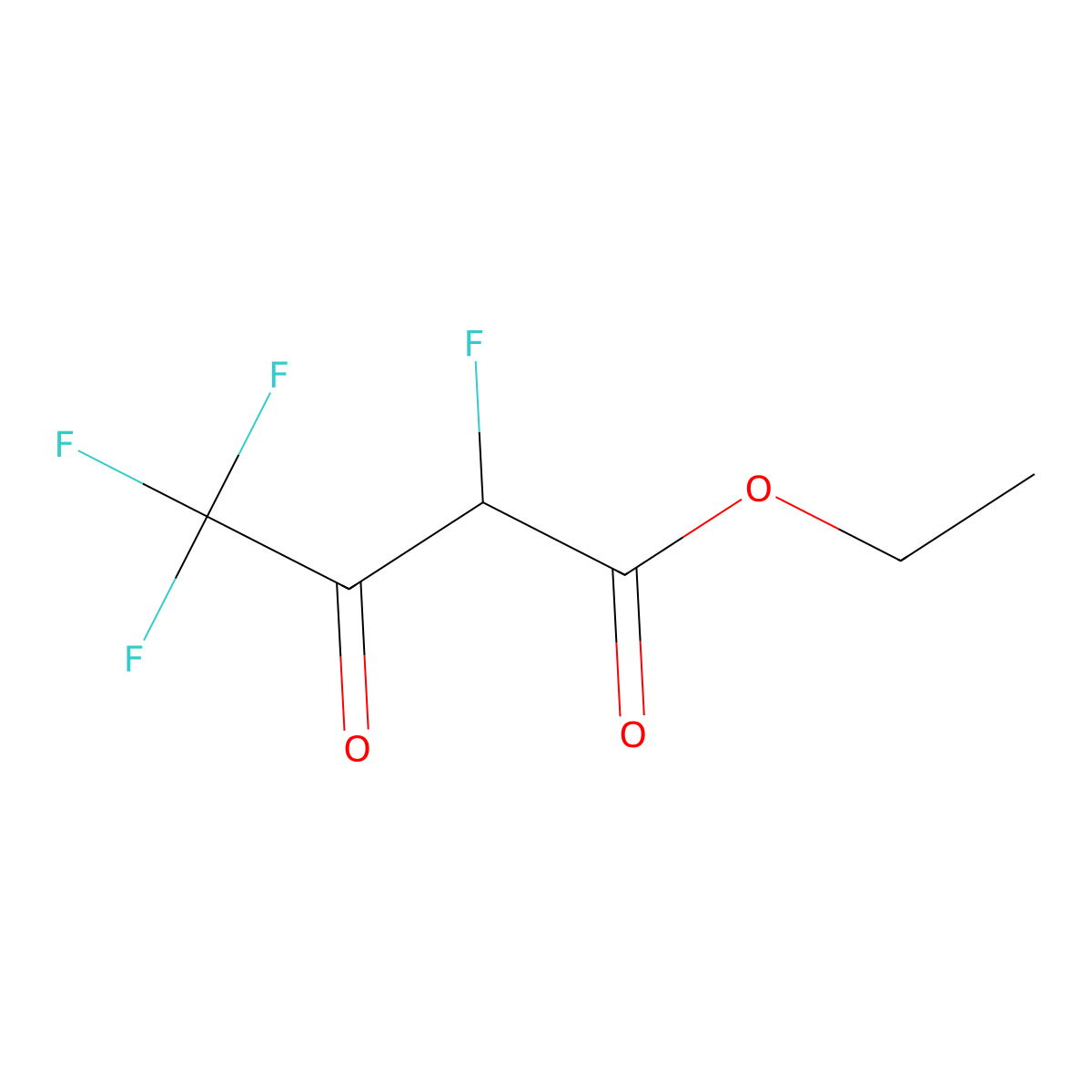 Ethyl 2,4,4,4-tetrafluoro-3-oxobutanoate molecular structure, CAS 685-69-8