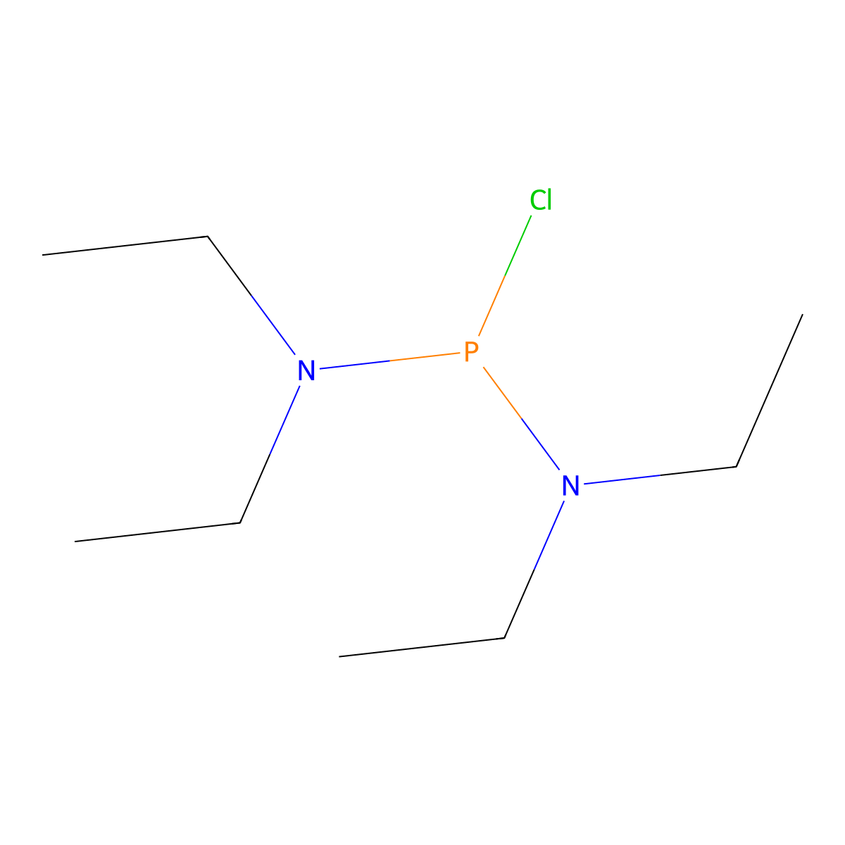 Chlorobis(diethylamino)phosphine molecular structure, CAS 685-83-6