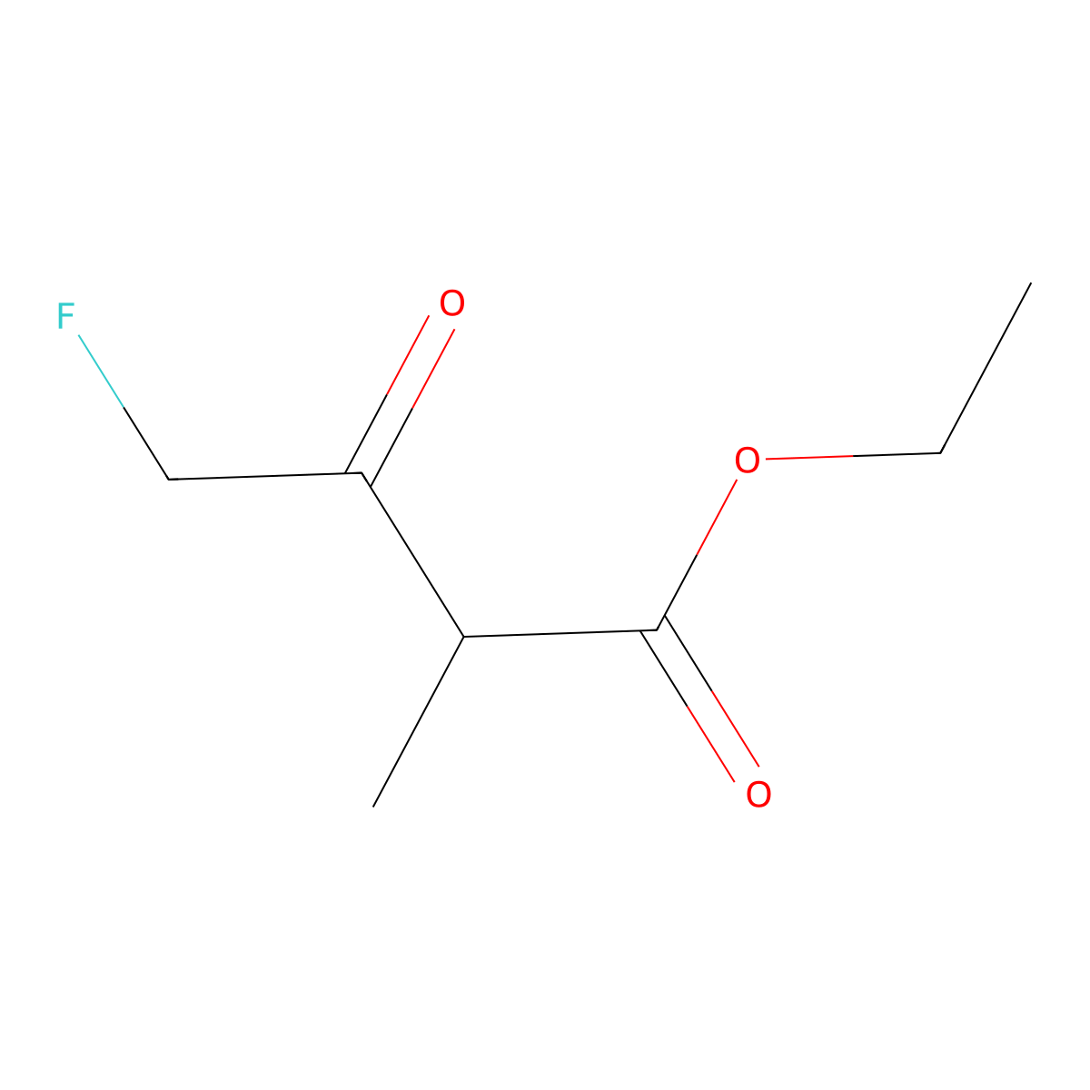 Ethyl 4-fluoro-2-methyl-3-oxobutanoate molecular structure, CAS 685-84-7