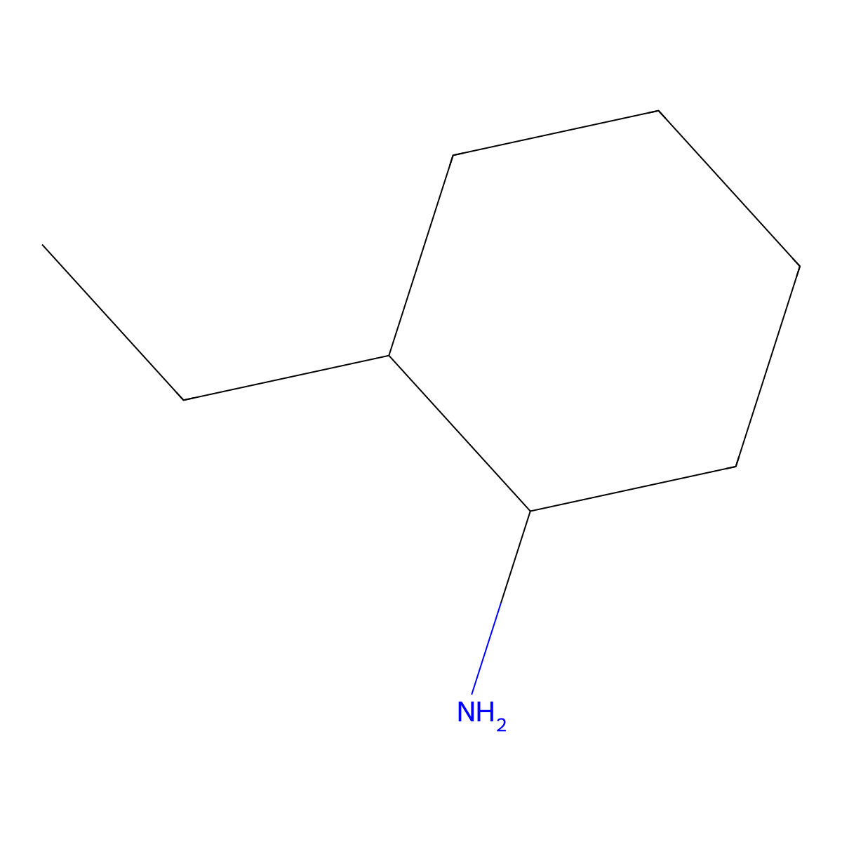 2-Ethylcyclohexan-1-amine molecular structure, CAS 6850-36-8