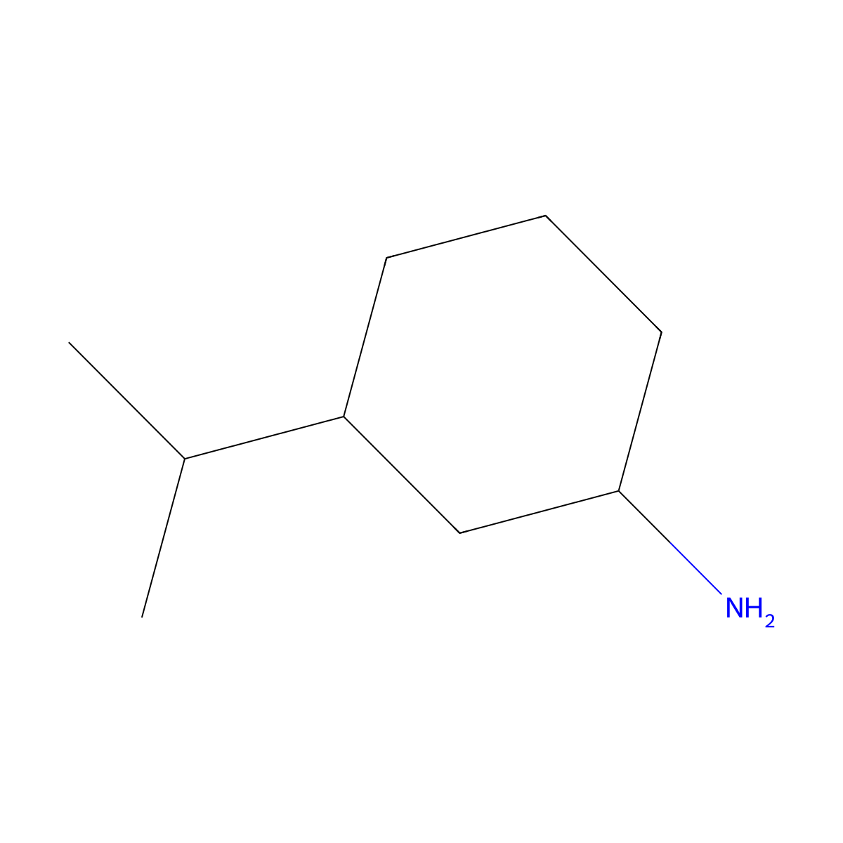 3-(Propan-2-yl)cyclohexan-1-amine molecular structure, CAS 6850-37-9
