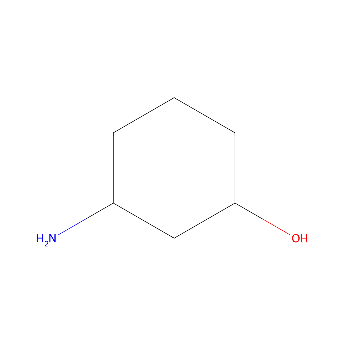 3-Aminocyclohexanol molecular structure, CAS 6850-39-1