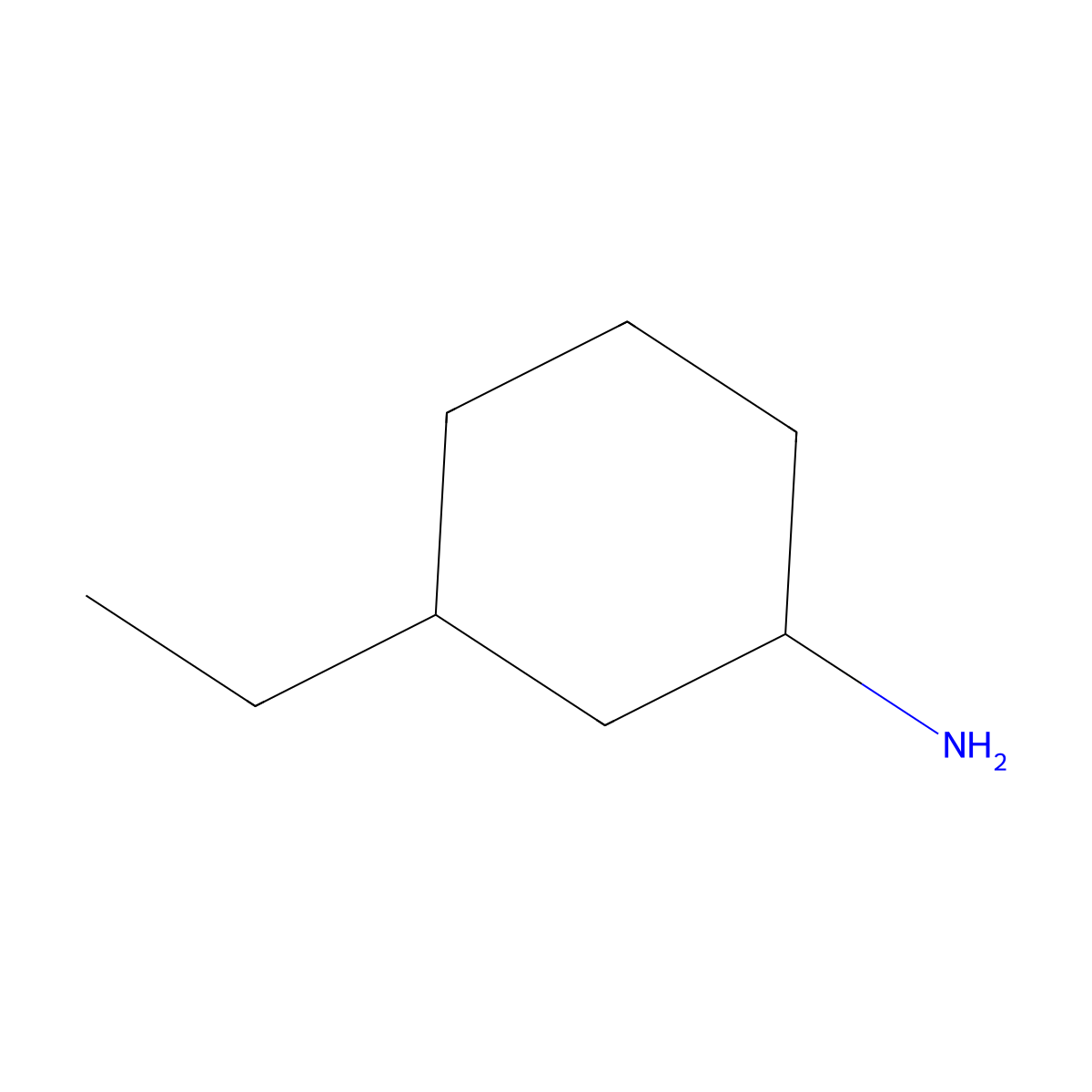 3-Ethylcyclohexanamine molecular structure, CAS 6850-52-8