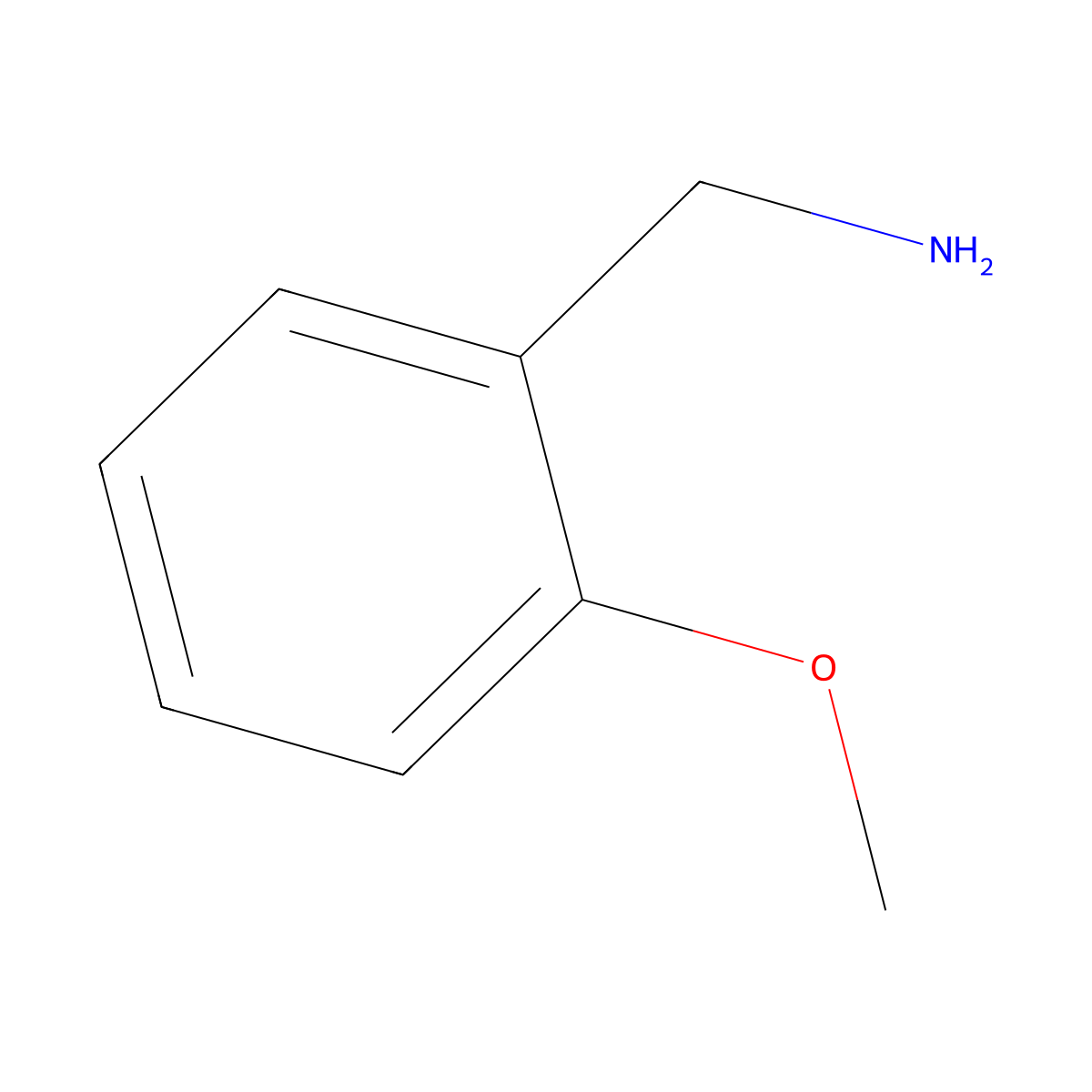 2-Methoxybenzylamine molecular structure, CAS 6850-57-3