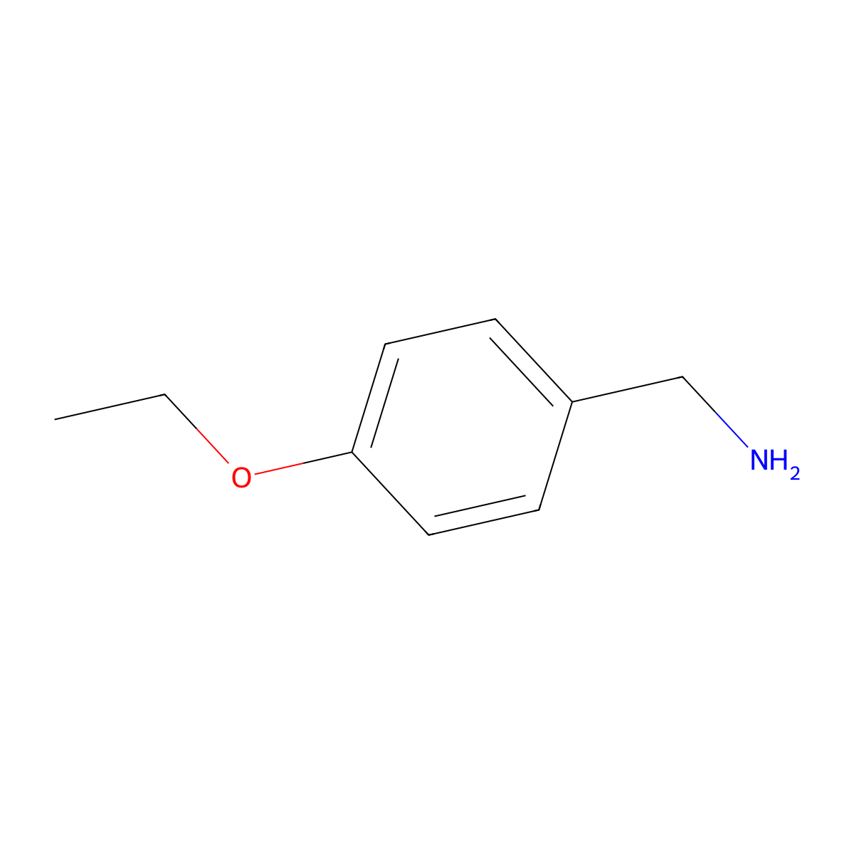(4-Ethoxyphenyl)methanamine molecular structure, CAS 6850-60-8