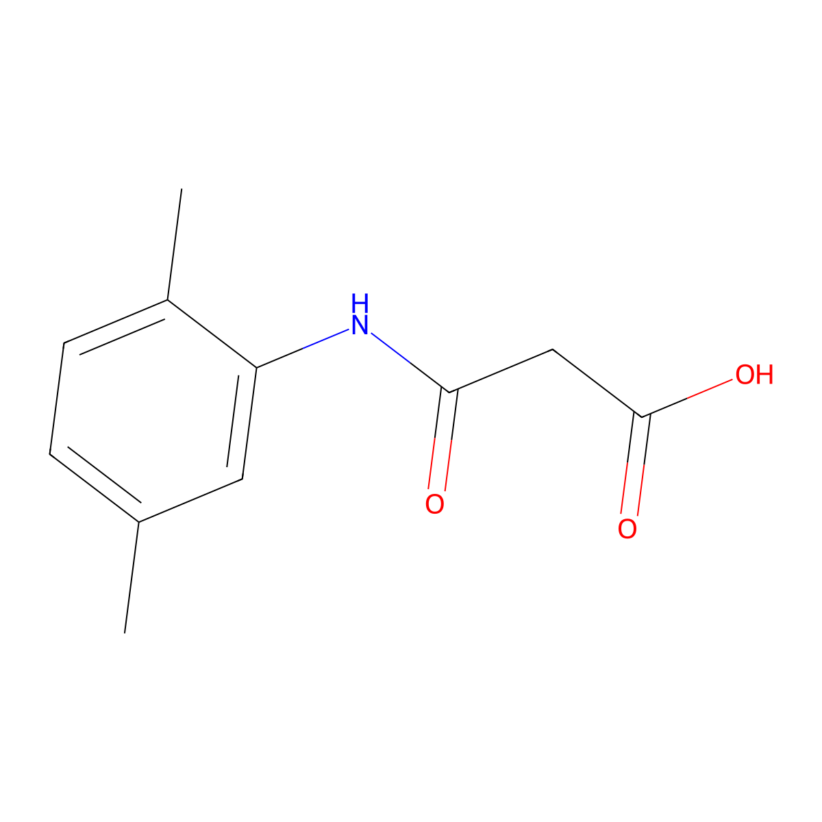 3-[(2,5-Dimethylphenyl)amino]-3-oxopropanoic acid molecular structure, CAS 6850-98-2