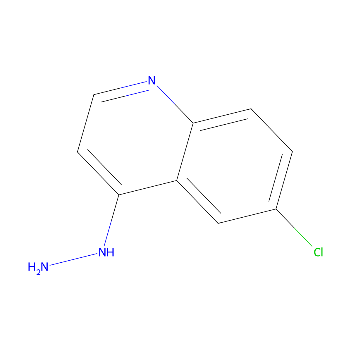 6-Chloro-4-hydrazinoquinoline molecular structure, CAS 68500-31-2