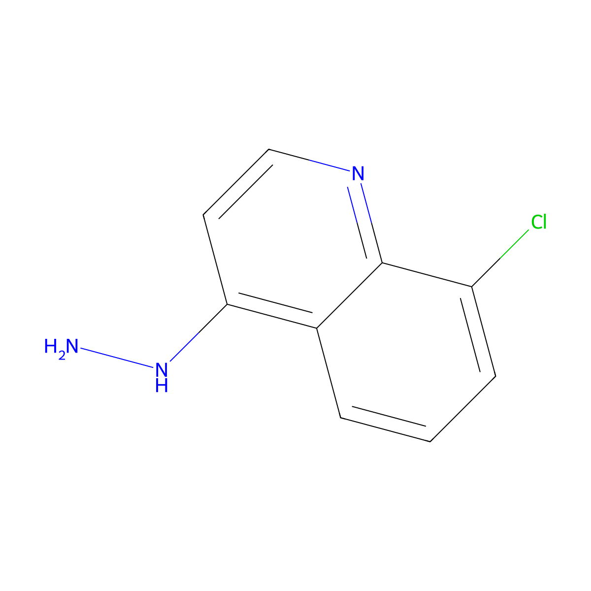 8-Chloro-4-hydrazinylquinoline molecular structure, CAS 68500-32-3