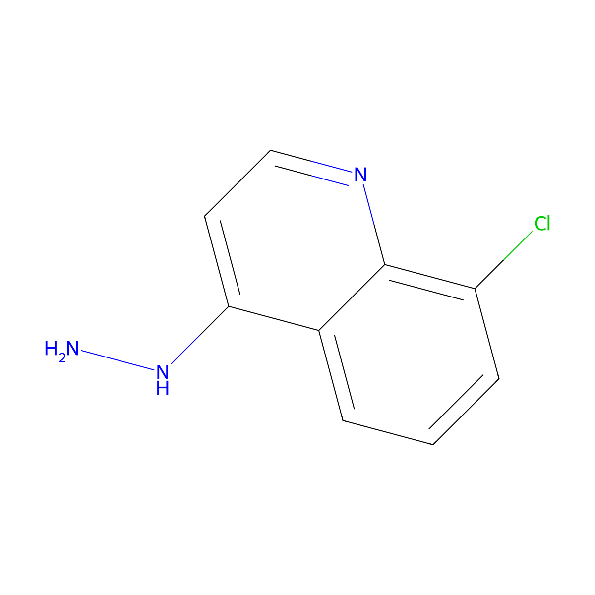 8-Chloro-4-hydrazinylquinoline molecular structure, CAS 68500-32-3