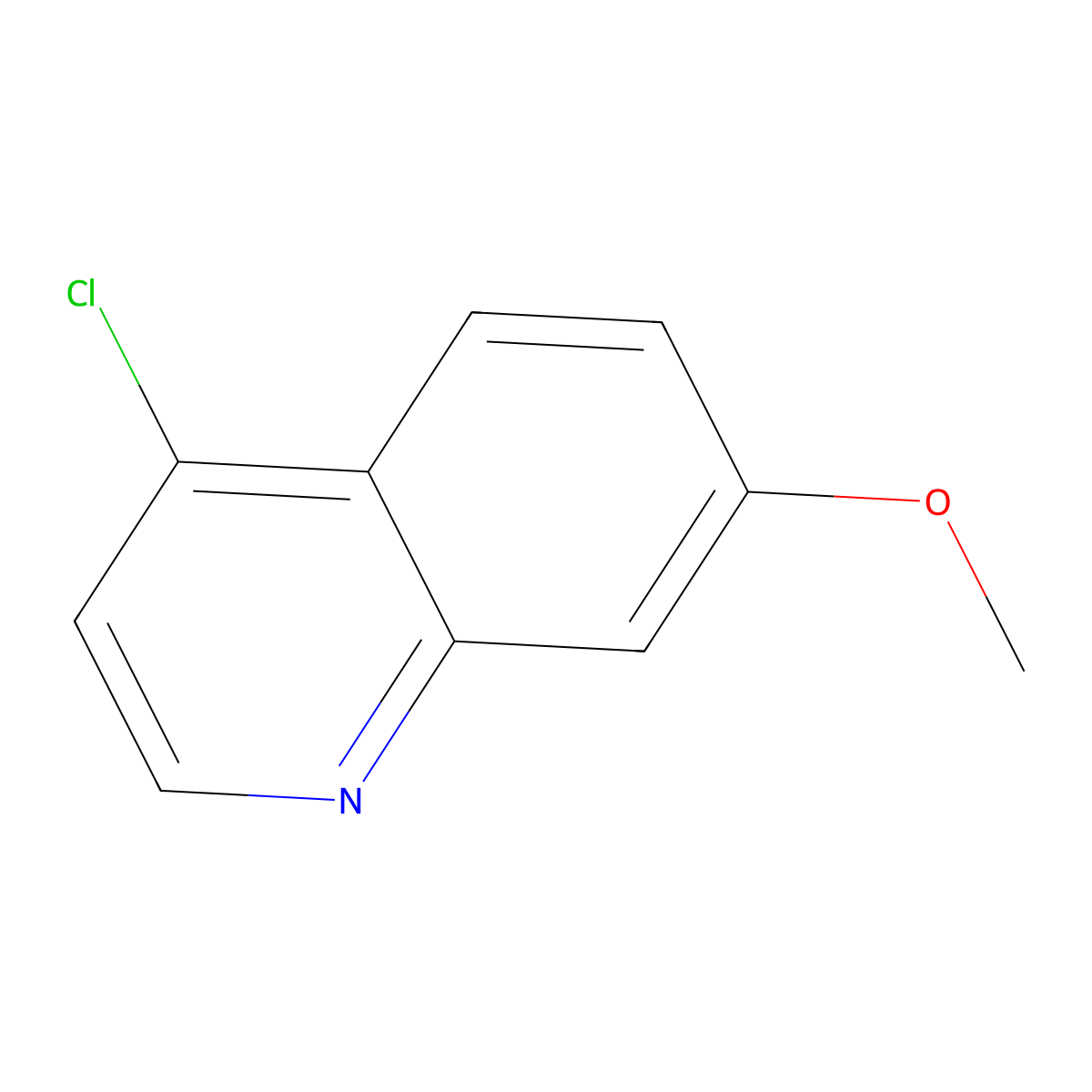 4-Chloro-7-methoxyquinoline molecular structure, CAS 68500-37-8