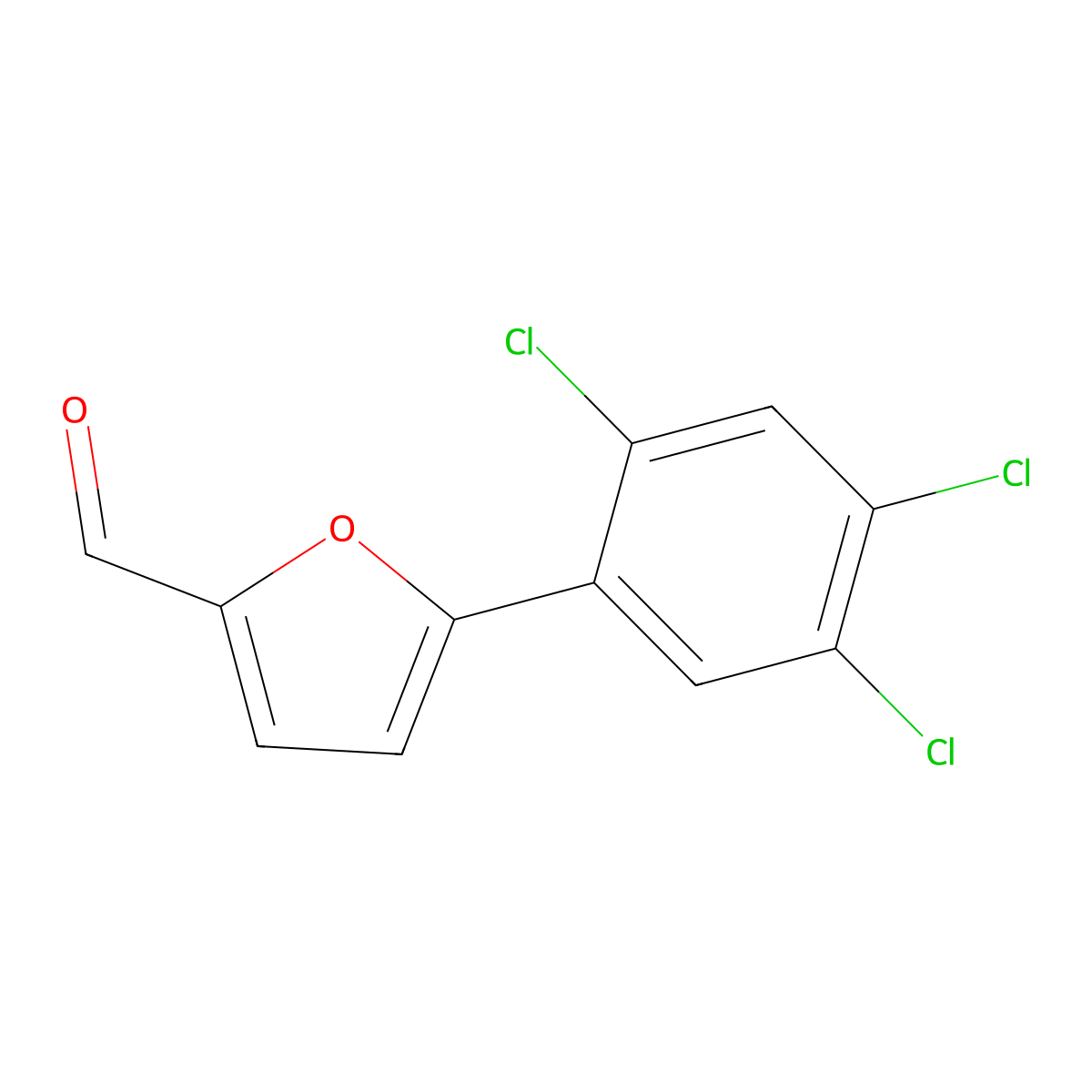 5-(2,4,5-Trichlorophenyl)furan-2-carbaldehyde molecular structure, CAS 68502-15-8