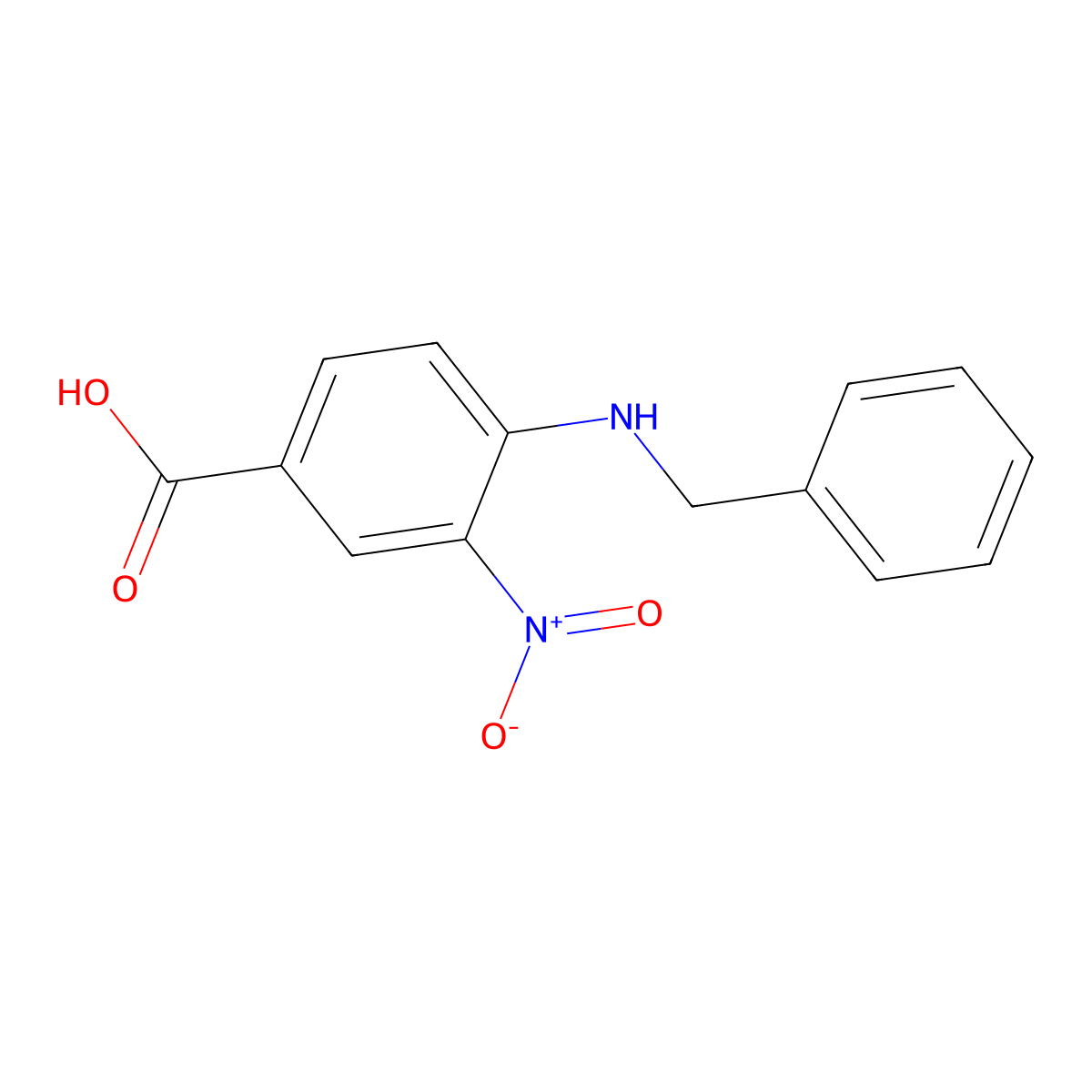 4-(Benzylamino)-3-nitrobenzoic acid molecular structure, CAS 68502-37-4