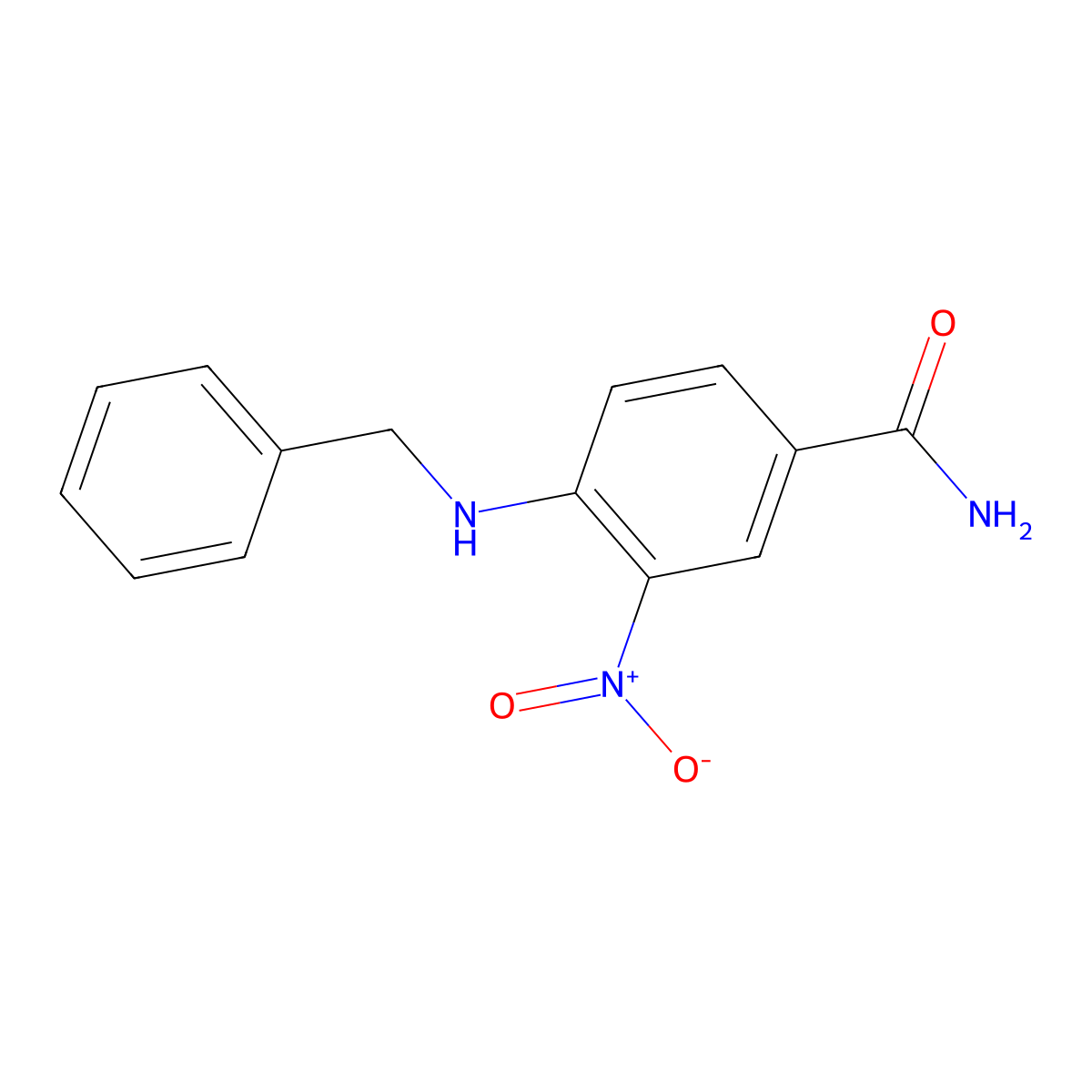 4-(Benzylamino)-3-nitrobenzamide molecular structure, CAS 68502-38-5
