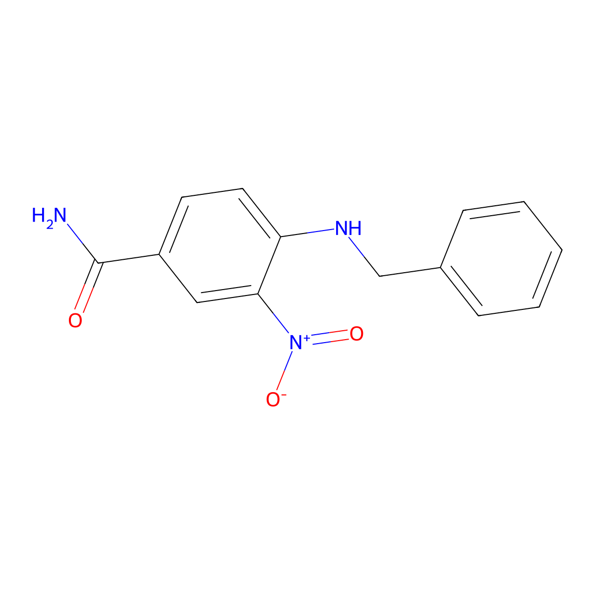 4-(Benzylamino)-3-nitrobenzamide molecular structure, CAS 68502-38-5