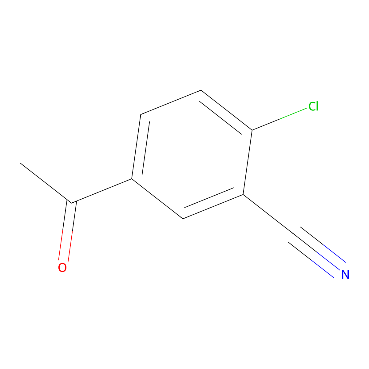 5-Acetyl-2-chlorobenzonitrile molecular structure, CAS 68505-13-5
