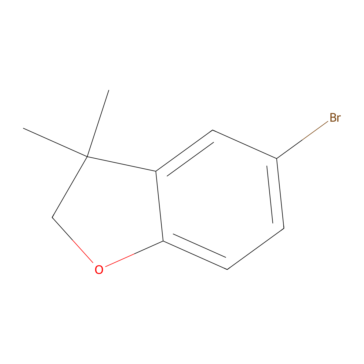 5-Bromo-3,3-dimethyl-2,3-dihydro-1-benzofuran molecular structure, CAS 68505-84-0