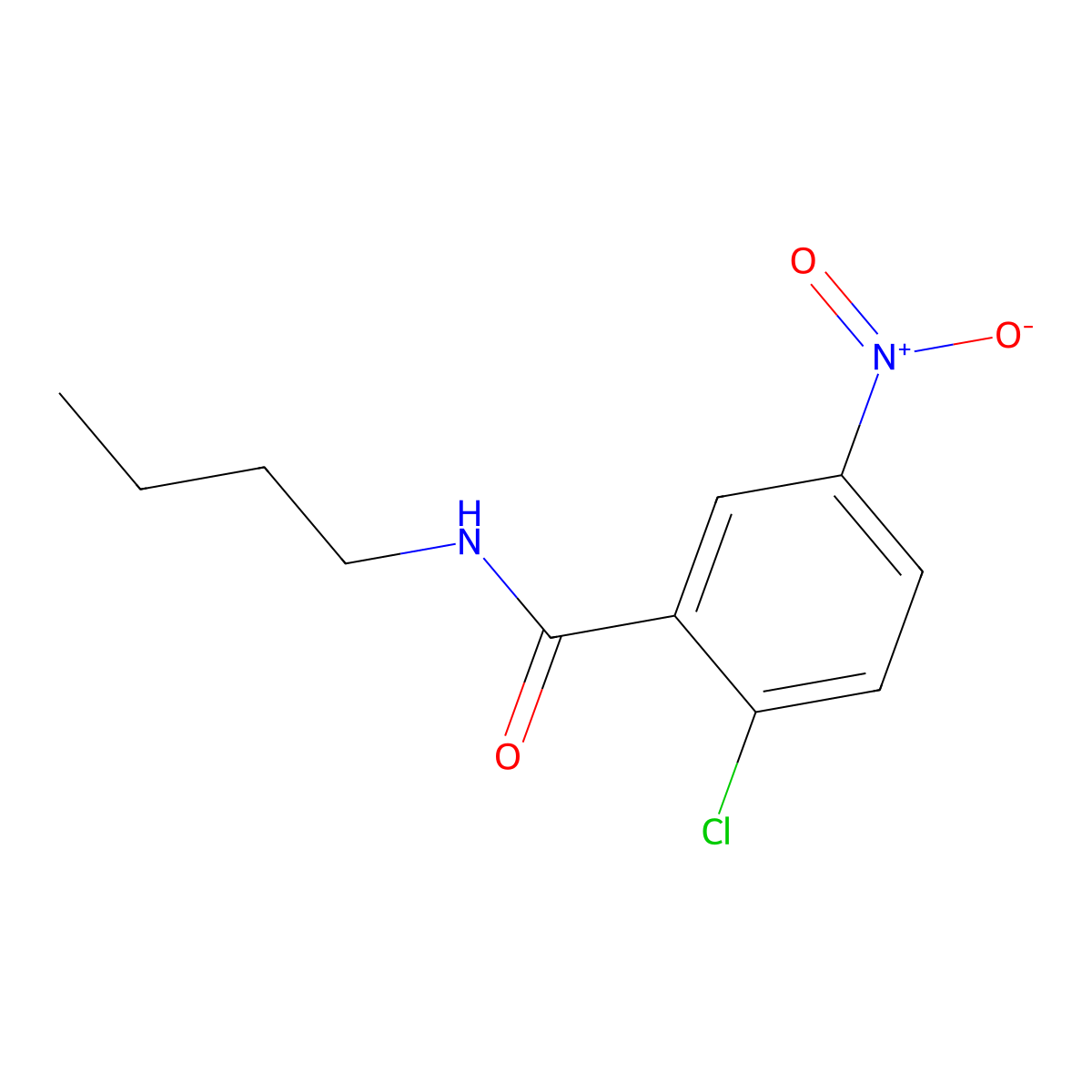 N-butyl-2-chloro-5-nitrobenzamide molecular structure, CAS 68505-92-0