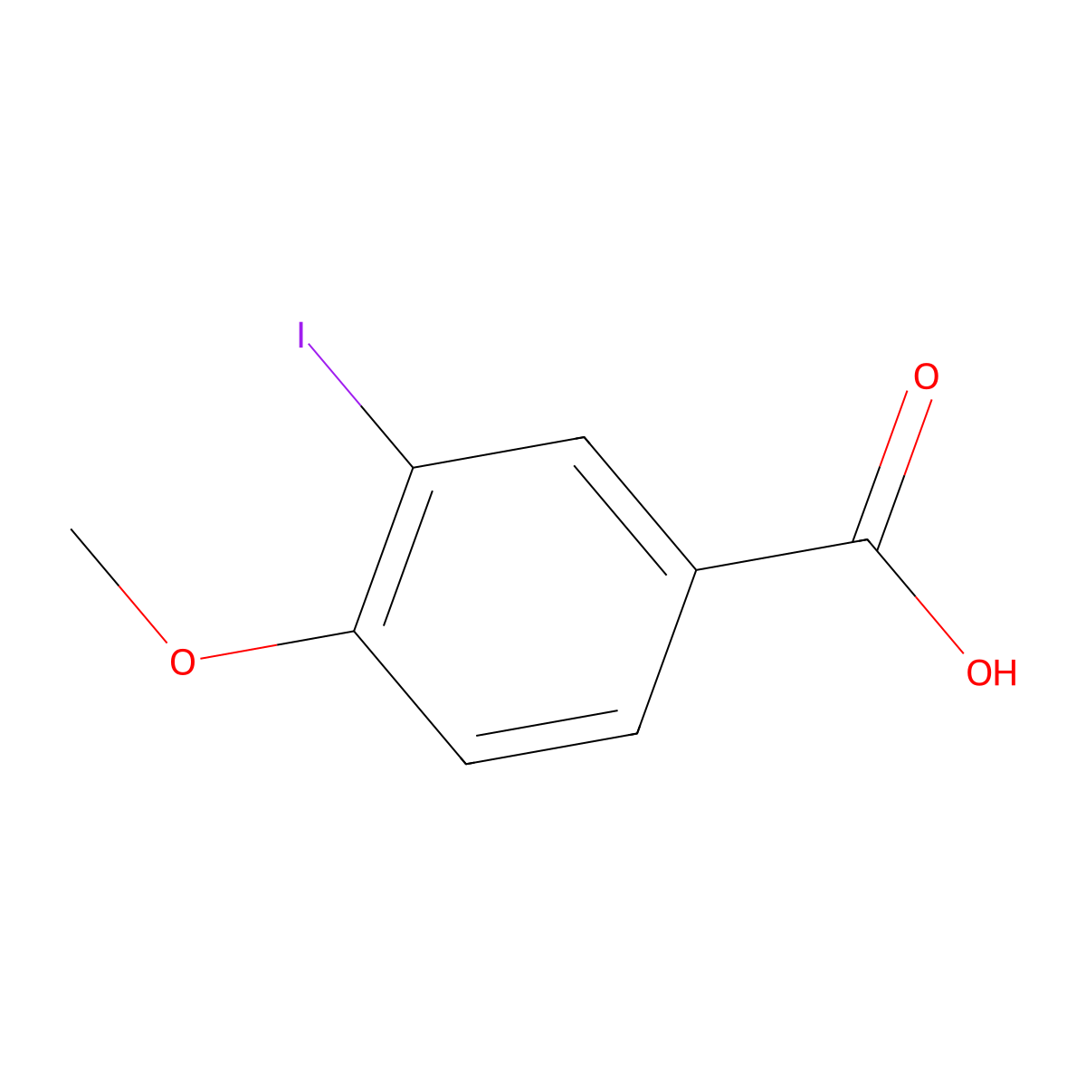 3-Iodo-4-methoxybenzoic acid molecular structure, CAS 68507-19-7