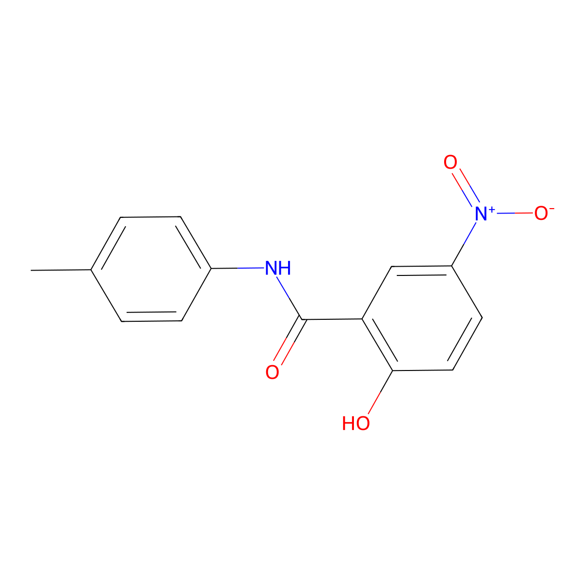 2-hydroxy-N-(4-methylphenyl)-5-nitrobenzamide molecular structure, CAS 68507-96-0