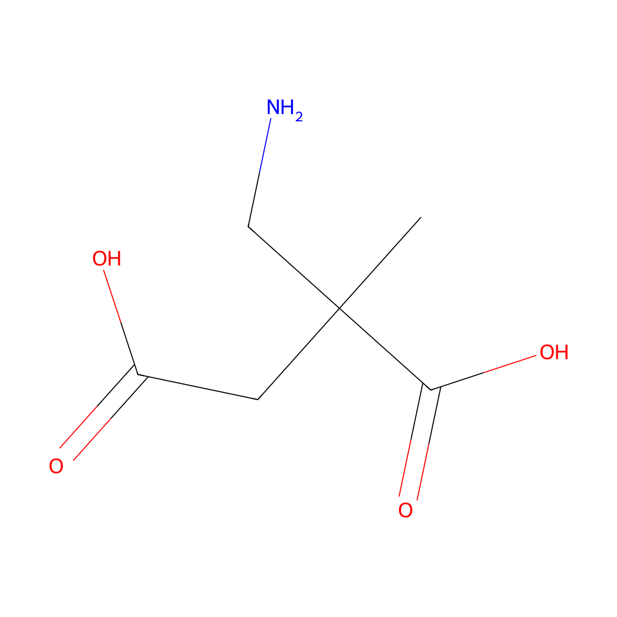 2-(Aminomethyl)-2-methylbutanedioic acid molecular structure, CAS 685081-26-9