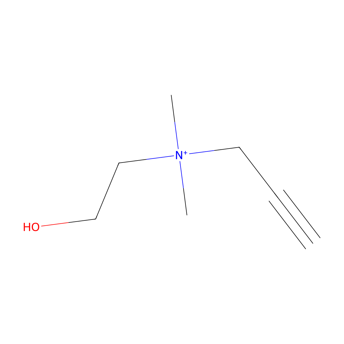 N-(2-Hydroxyethyl)-N,N-dimethyl-2-propyn-1-aminium molecular structure, CAS 685082-61-5
