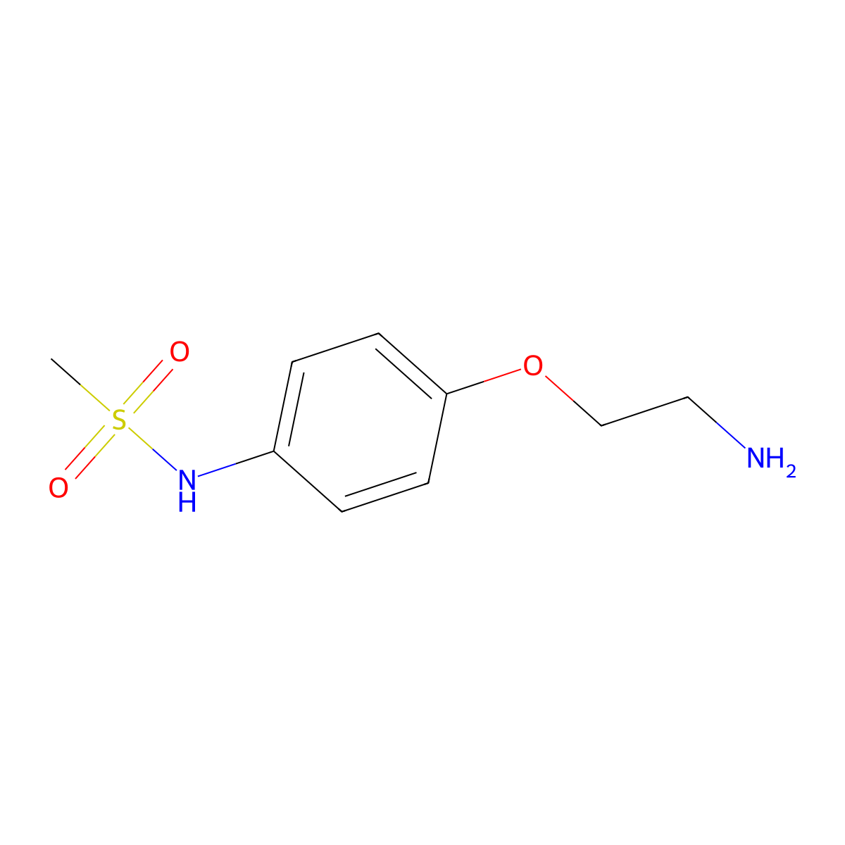 N-[4-(2-aminoethoxy)phenyl]methanesulfonamide molecular structure, CAS 685087-23-4
