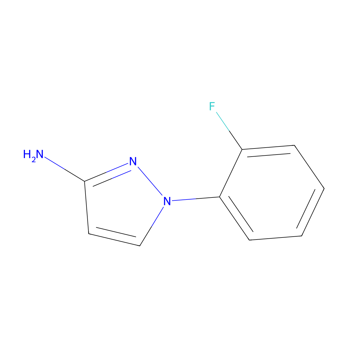 1-(2-Fluorophenyl)-1H-pyrazol-3-amine molecular structure, CAS 685094-07-9