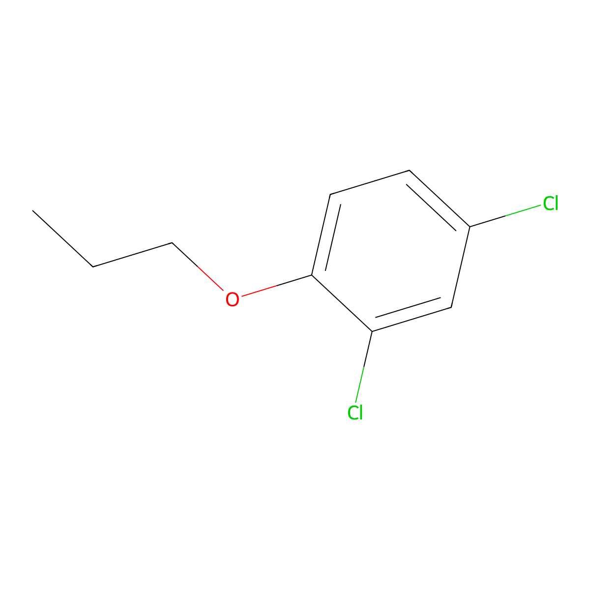 2,4-Dichloro-1-propoxybenzene molecular structure, CAS 6851-39-4