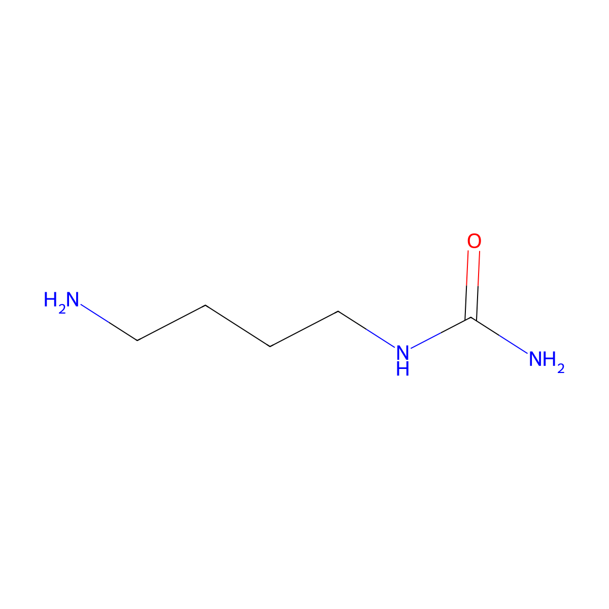 N-Carbamoylputrescine molecular structure, CAS 6851-51-0