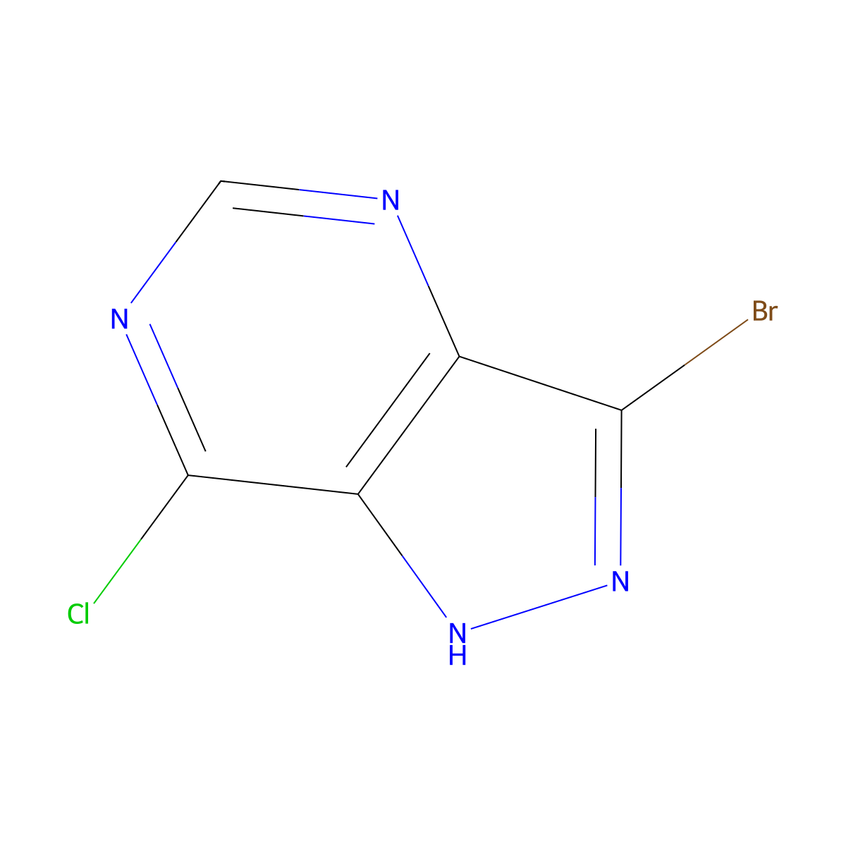 3-Bromo-7-chloro-1H-pyrazolo[4,3-d]pyrimidine molecular structure, CAS 68510-70-3