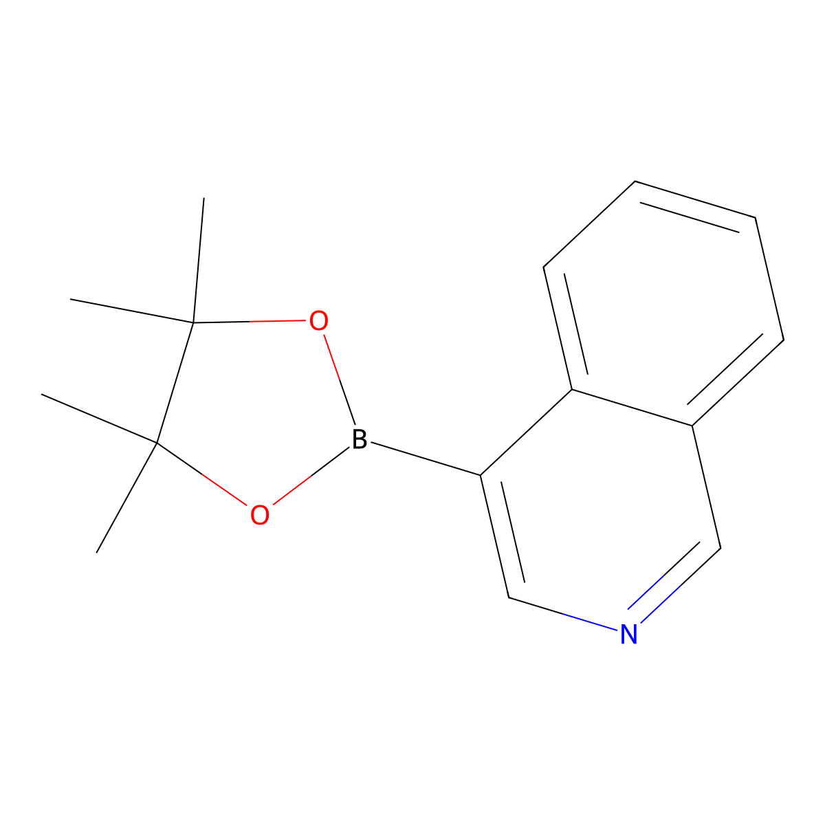 4-(4,4,5,5-Tetramethyl-1,3,2-dioxaborolan-2-yl)isoquinoline molecular structure, CAS 685103-98-4
