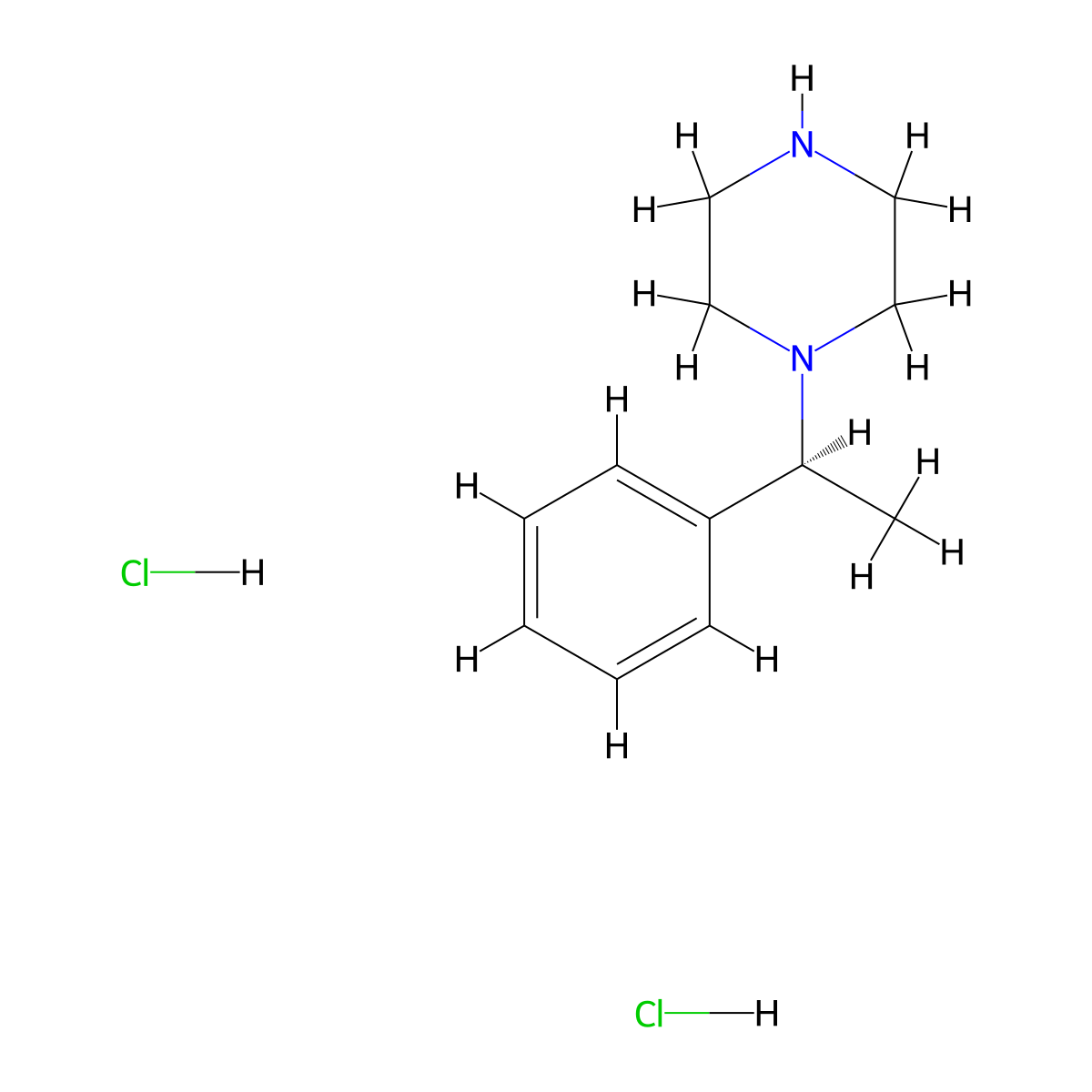 1-[(1S)-Phenylethyl]piperazine dihydrochloride molecular structure, CAS 685105-96-8