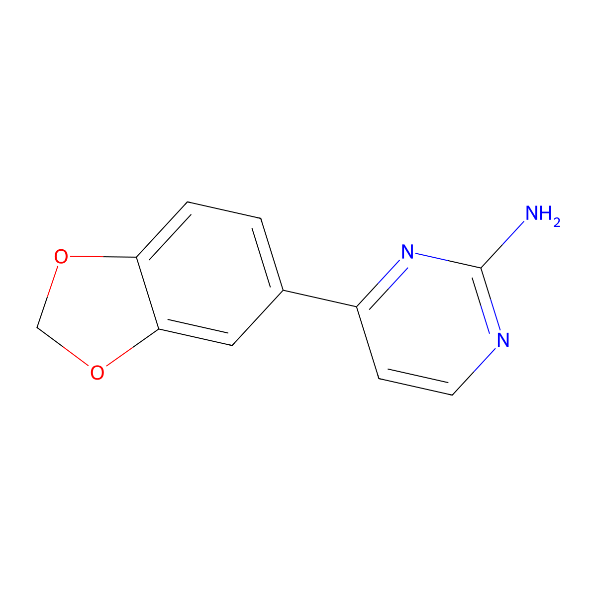4-(1,3-Benzodioxol-5-yl)pyrimidin-2-amine molecular structure, CAS 685106-65-4
