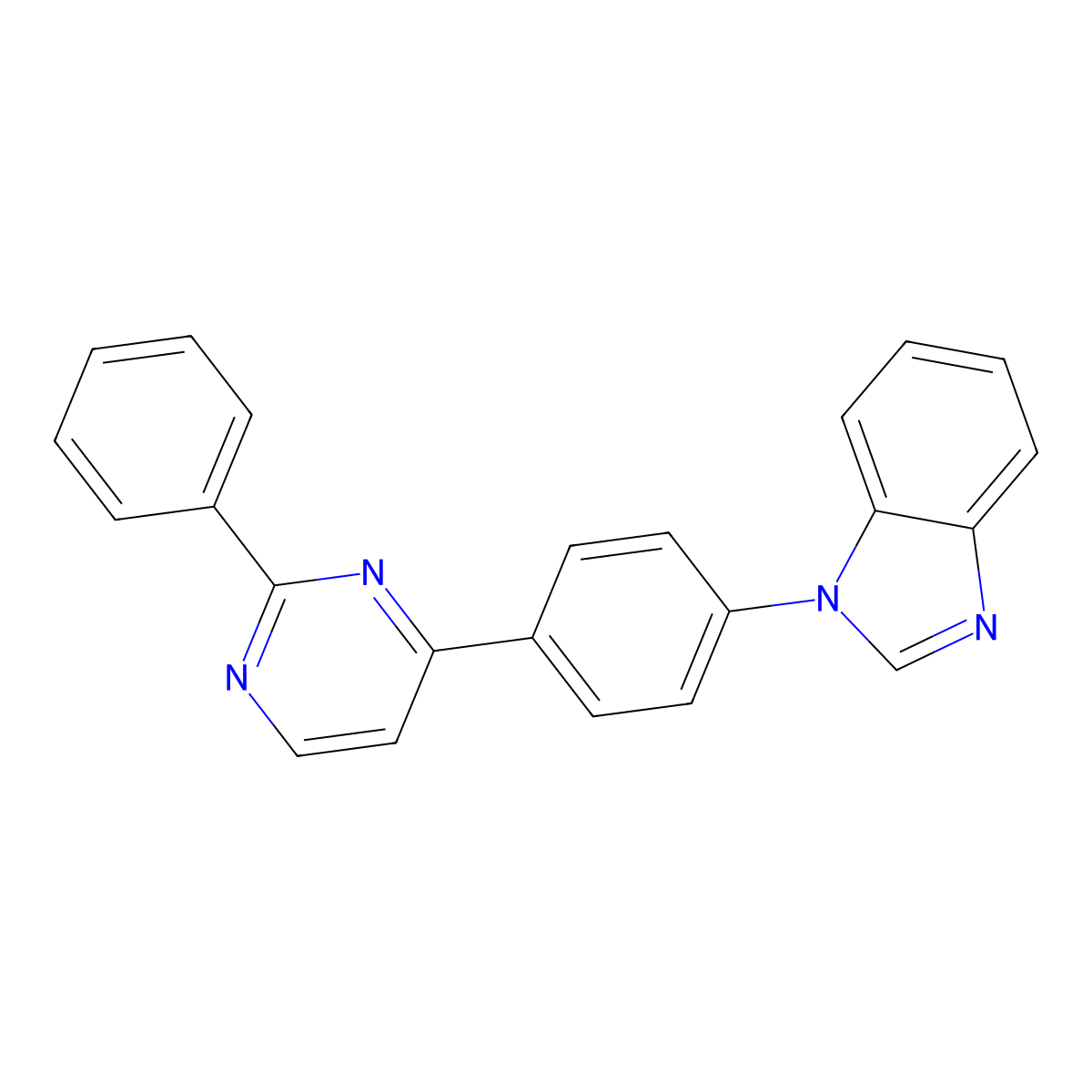 1-[4-(2-phenyl-4-pyrimidinyl)phenyl]-1H-1,3-benzimidazole molecular structure, CAS 685106-71-2