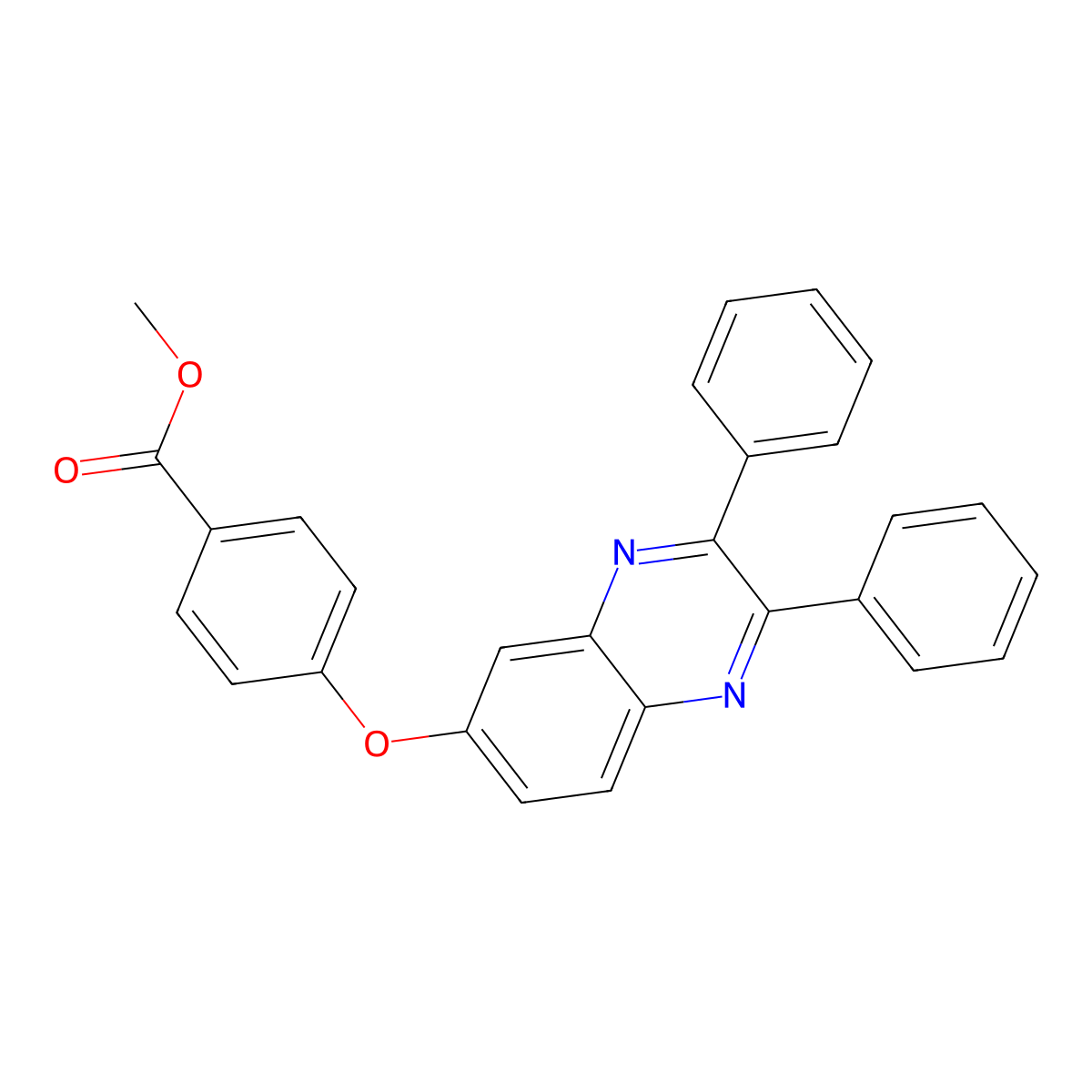 Methyl 4-(2,3-diphenylquinoxalin-6-yl)oxybenzoate molecular structure, CAS 685107-33-9