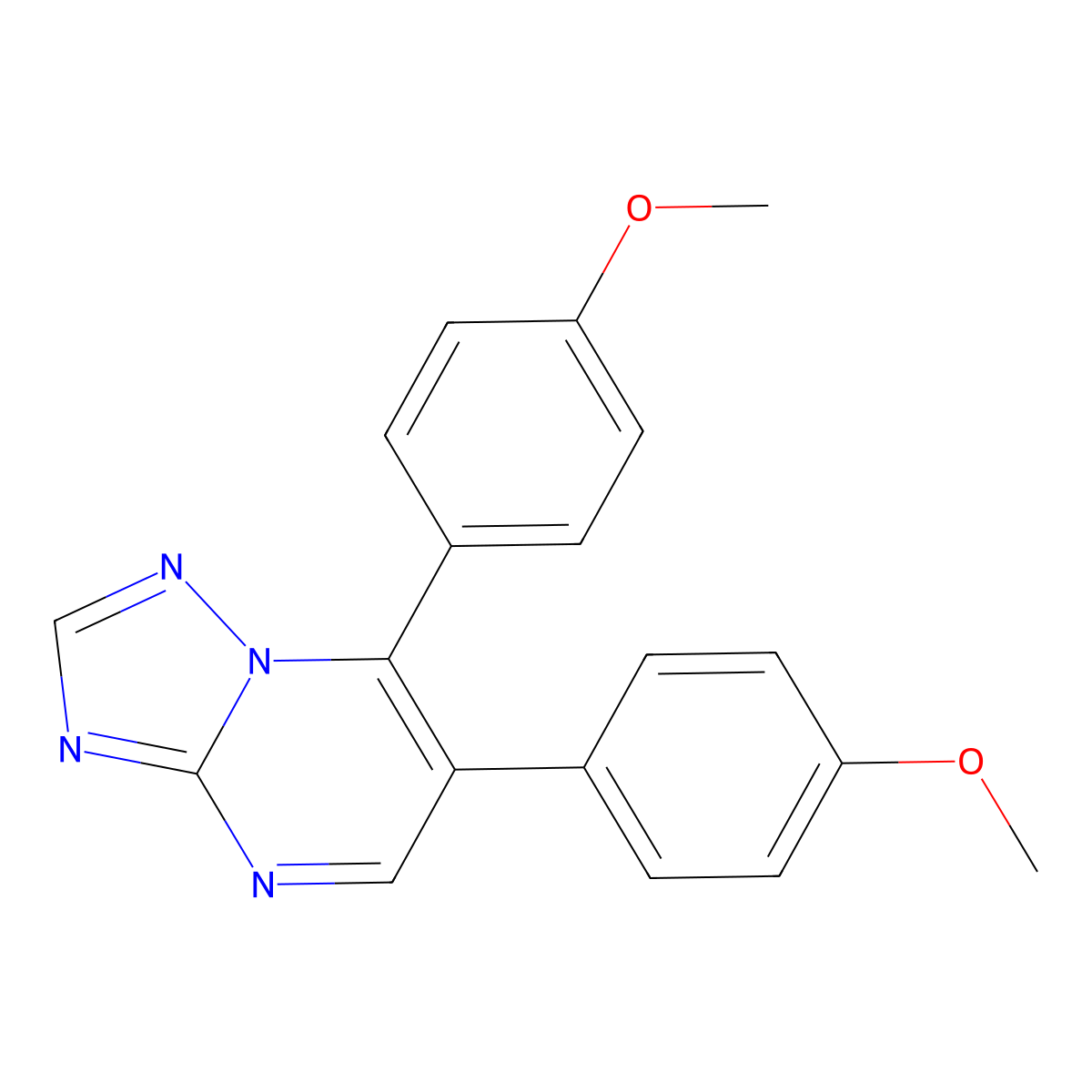 6,7-Bis(4-methoxyphenyl)-[1,2,4]triazolo[1,5-a]pyrimidine molecular structure, CAS 685107-35-1